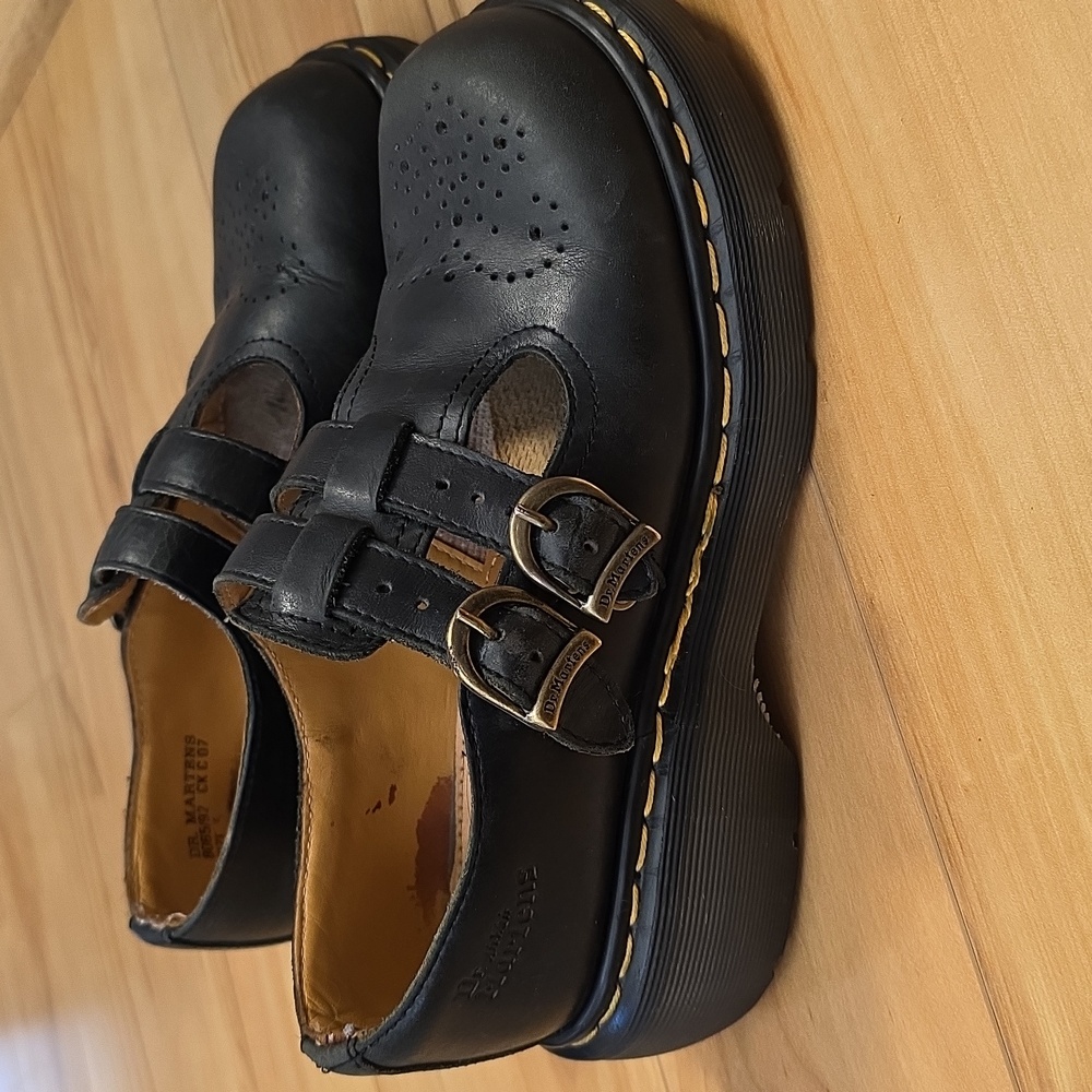 Dr. Martens VTG Dark Navy Double T Strap Mary Jane 8065 /92 UK 5 (7.5-8) MIE🦋 - Picture 2 of 16